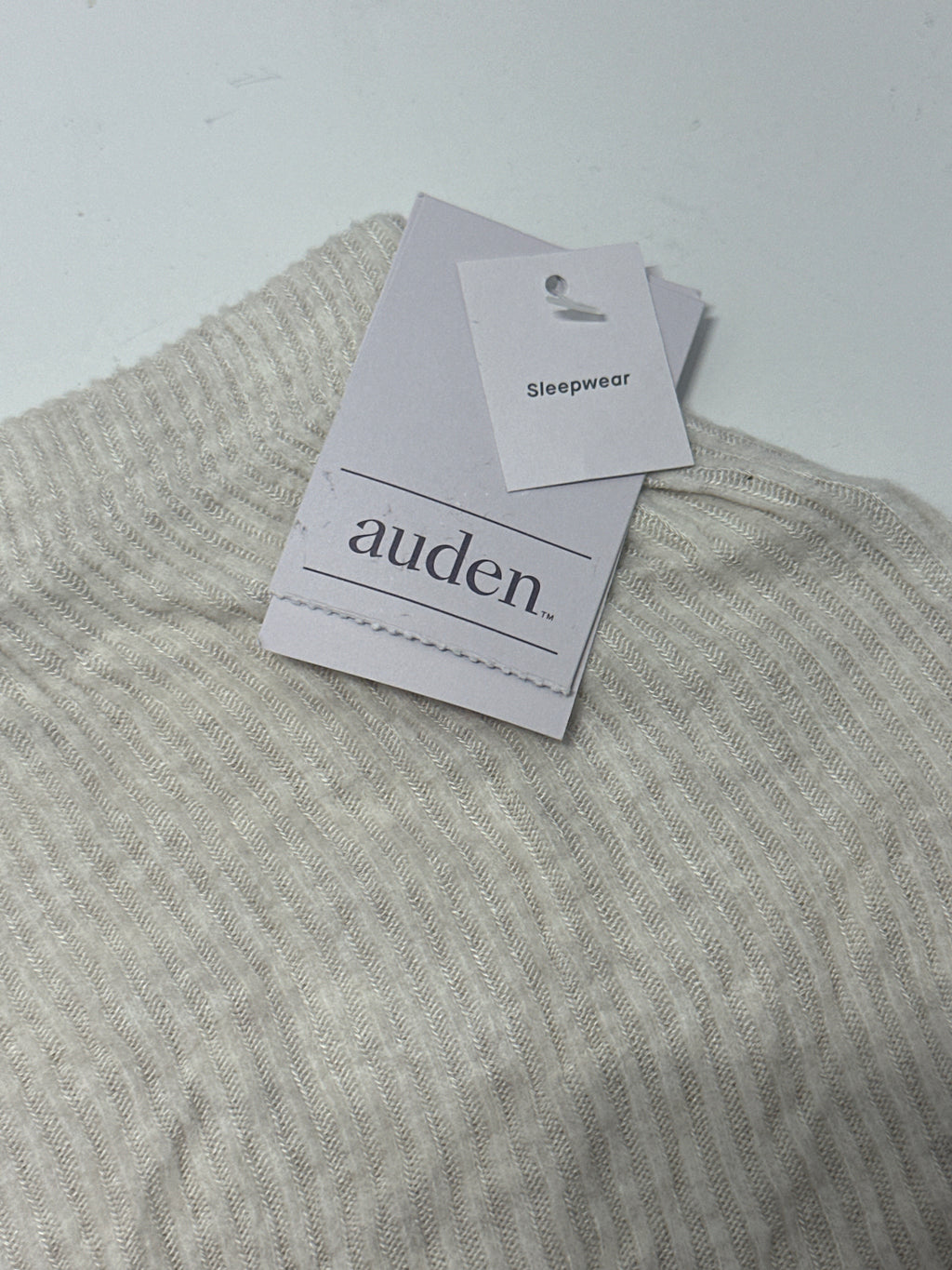 Auden Cozy Ribbed Sleep Shorts Ivory Women's Lounge Pajama Bottoms