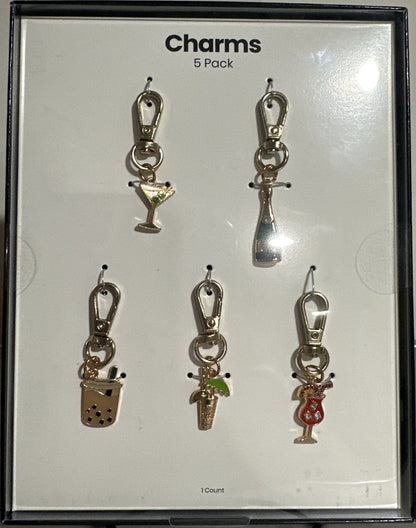 Hello Lux 5-Pack “Drink” Phone Charms for Wristlets & Crossbodies
