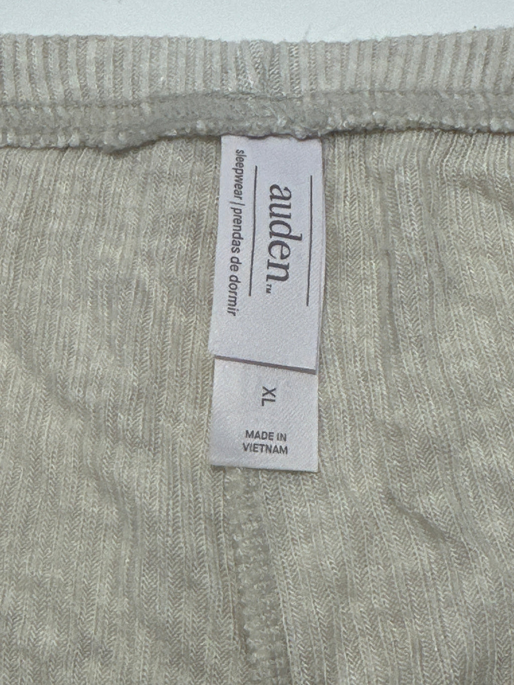 Auden Cozy Ribbed Sleep Shorts Ivory Women's Lounge Pajama Bottoms