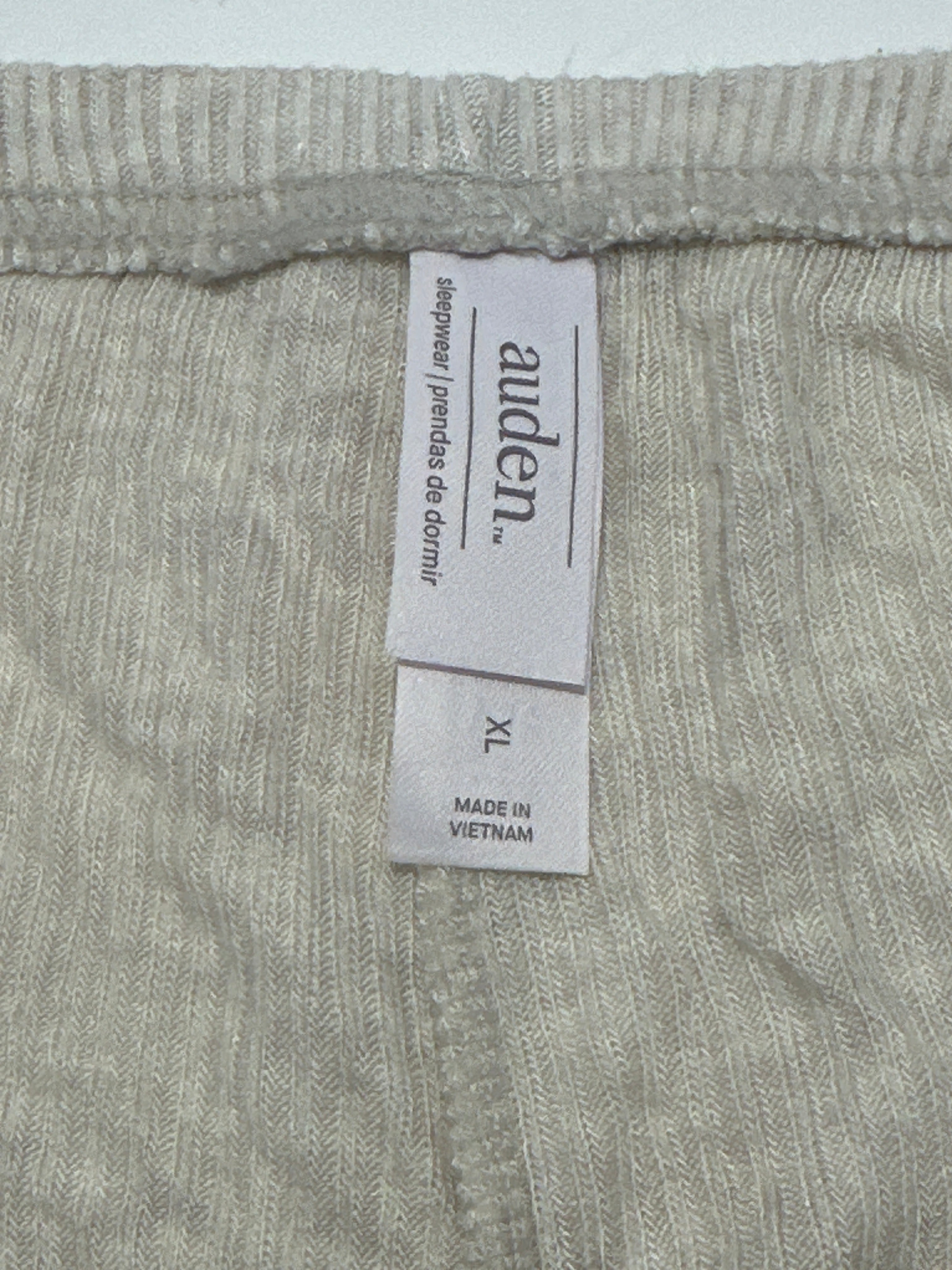 Auden Cozy Ribbed Sleep Shorts Ivory Women's Lounge Pajama Bottoms