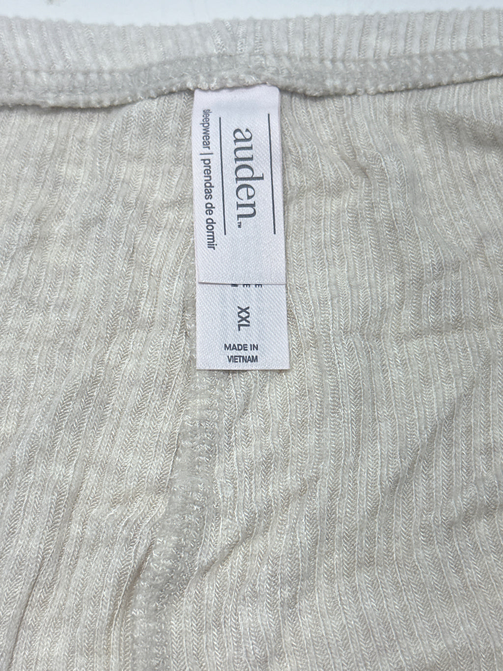 Auden Cozy Ribbed Sleep Shorts Ivory Women's Lounge Pajama Bottoms