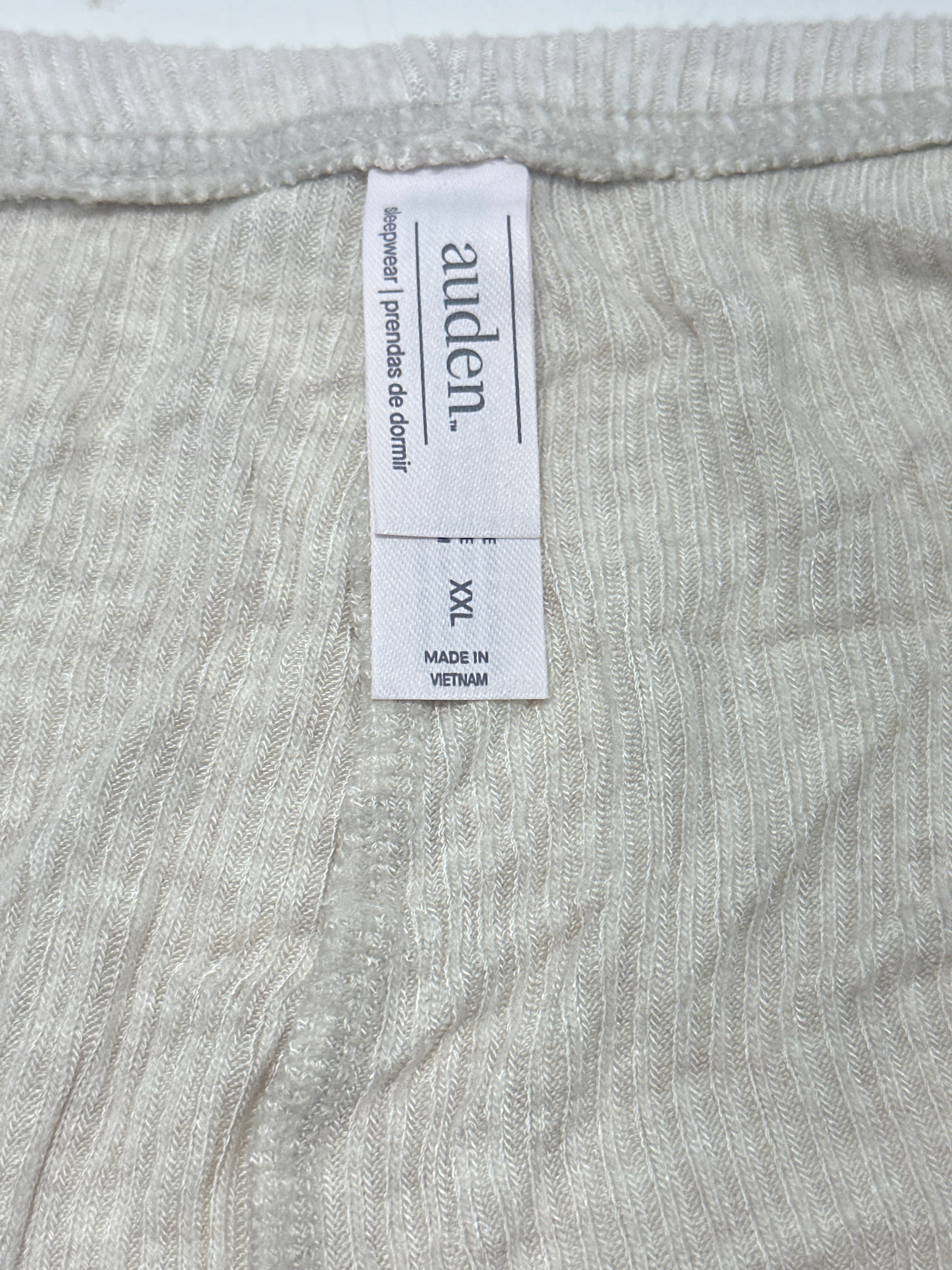 Auden Cozy Ribbed Sleep Shorts Ivory Women's Lounge Pajama Bottoms