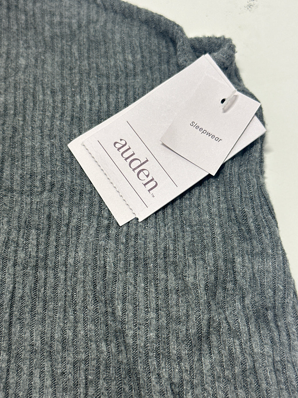 Auden Cozy Ribbed Sleep Tank Dark Gray Women's Lounge Pajama Top