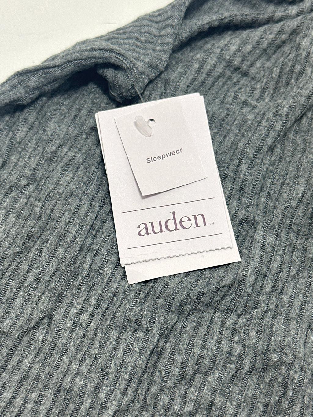 Auden Cozy Ribbed Sleep Tank Dark Gray Women's Lounge Pajama Top