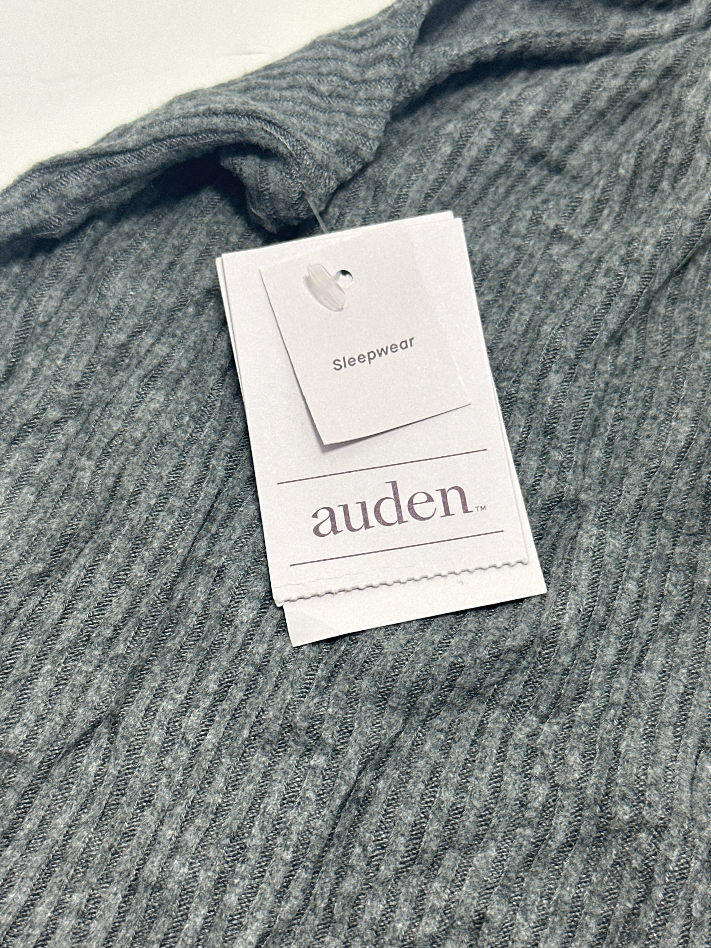 Auden Cozy Ribbed Sleep Tank Dark Gray Women's Lounge Pajama Top