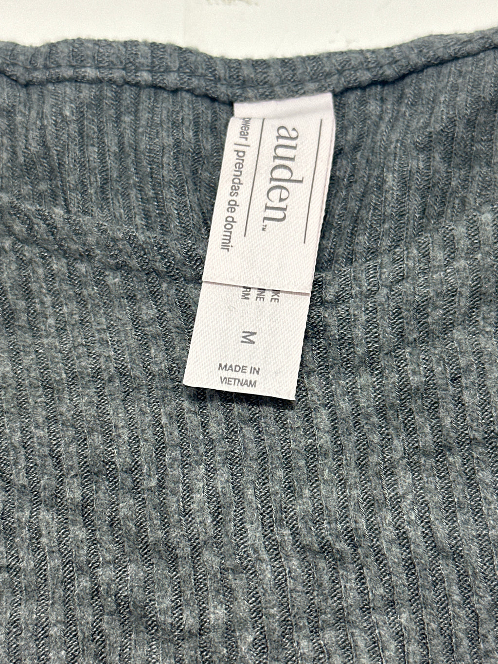 Auden Cozy Ribbed Sleep Tank Dark Gray Women's Lounge Pajama Top