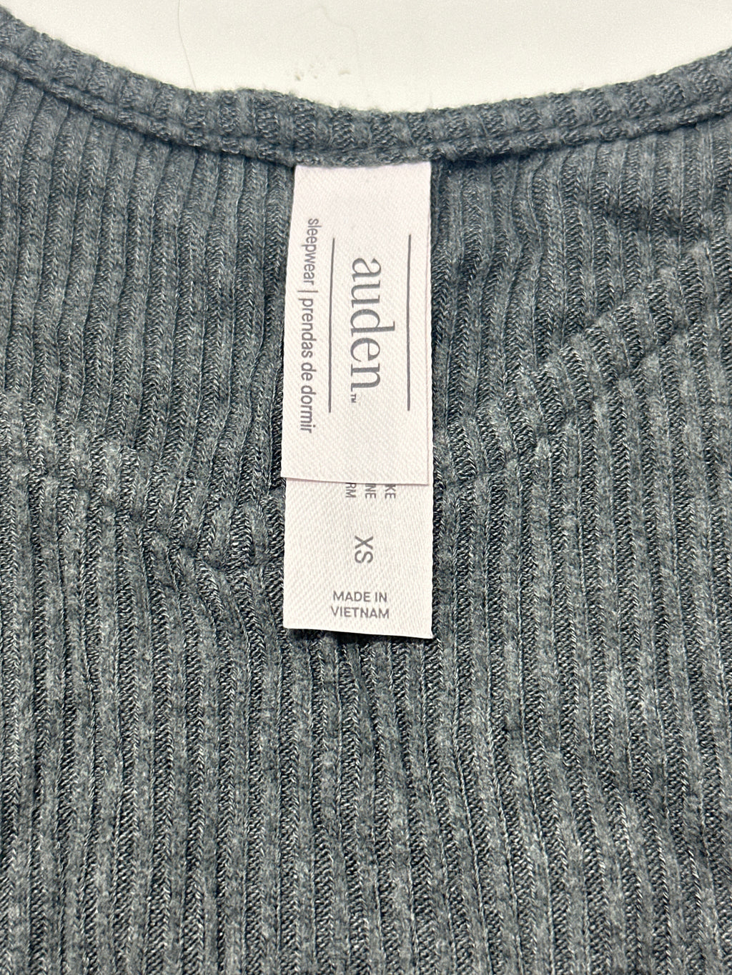 Auden Cozy Ribbed Sleep Tank Dark Gray Women's Lounge Pajama Top