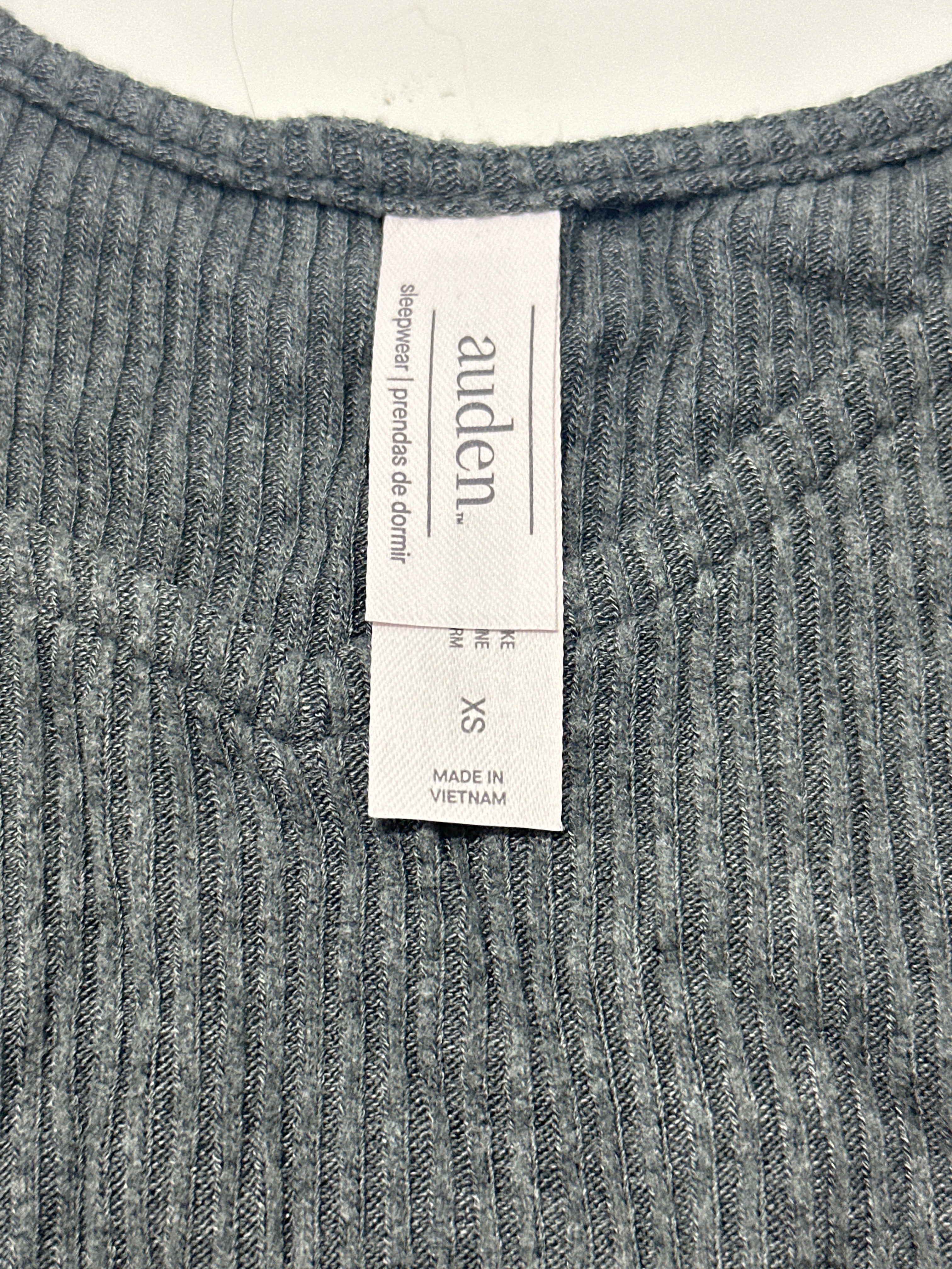Auden Cozy Ribbed Sleep Tank Dark Gray Women's Lounge Pajama Top