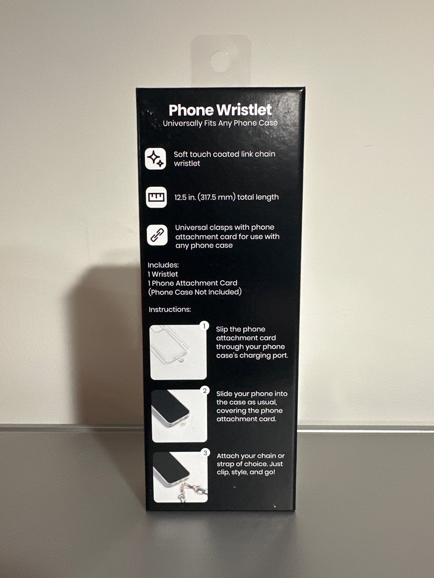 Hello Lux Phone Wristlet Soft Touch Chain (Light Gray)