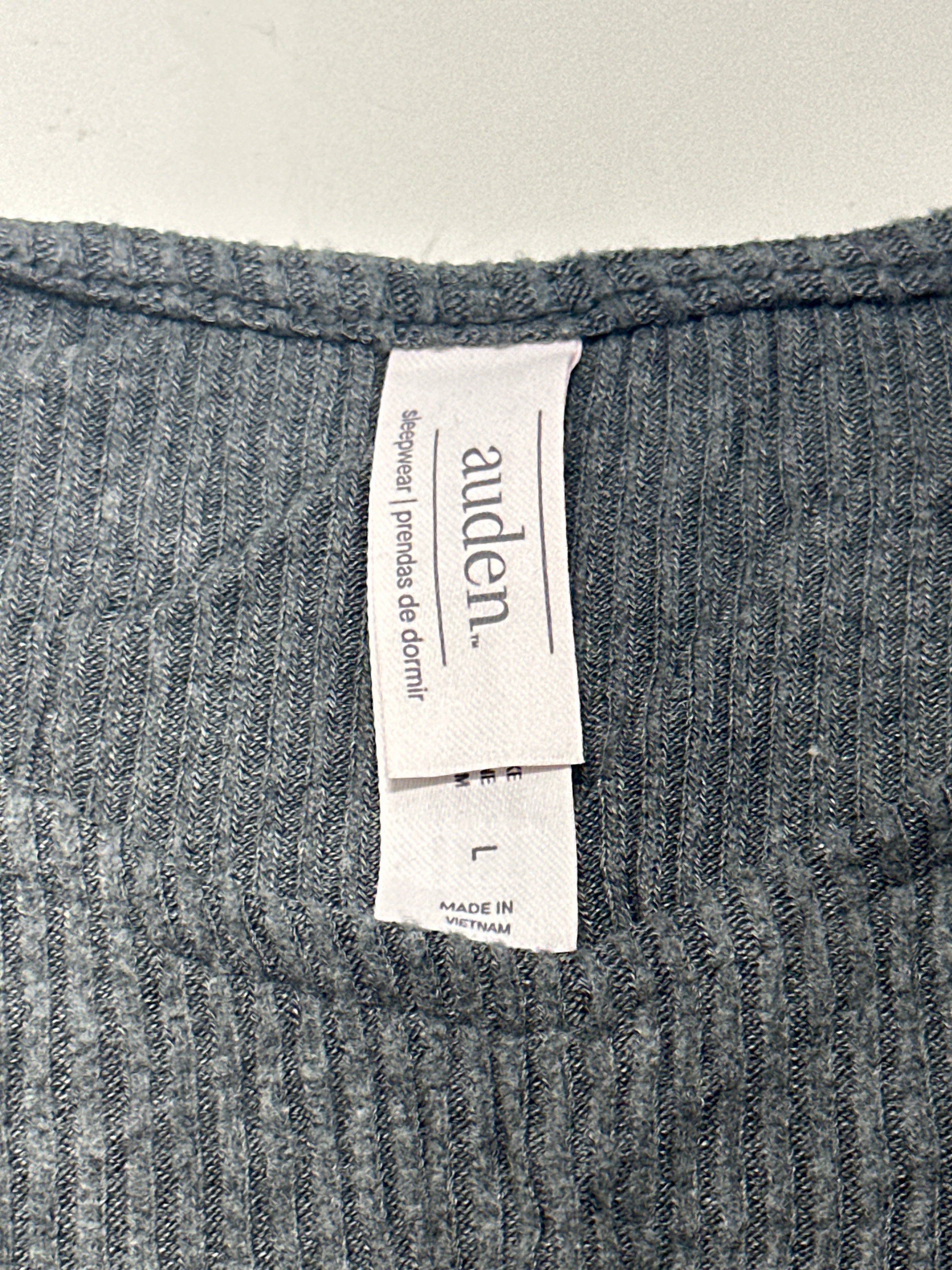 Auden Cozy Ribbed Sleep Tank Dark Gray Women's Lounge Pajama Top