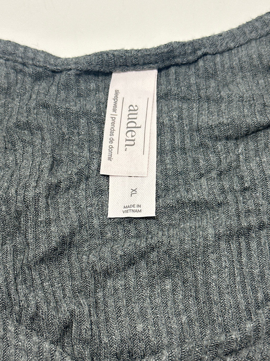 Auden Cozy Ribbed Sleep Tank Dark Gray Women's Lounge Pajama Top