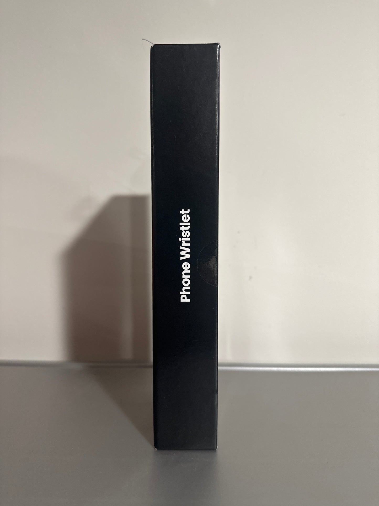 Hello Lux Phone Wristlet Golden Chain with Faux Black Leather