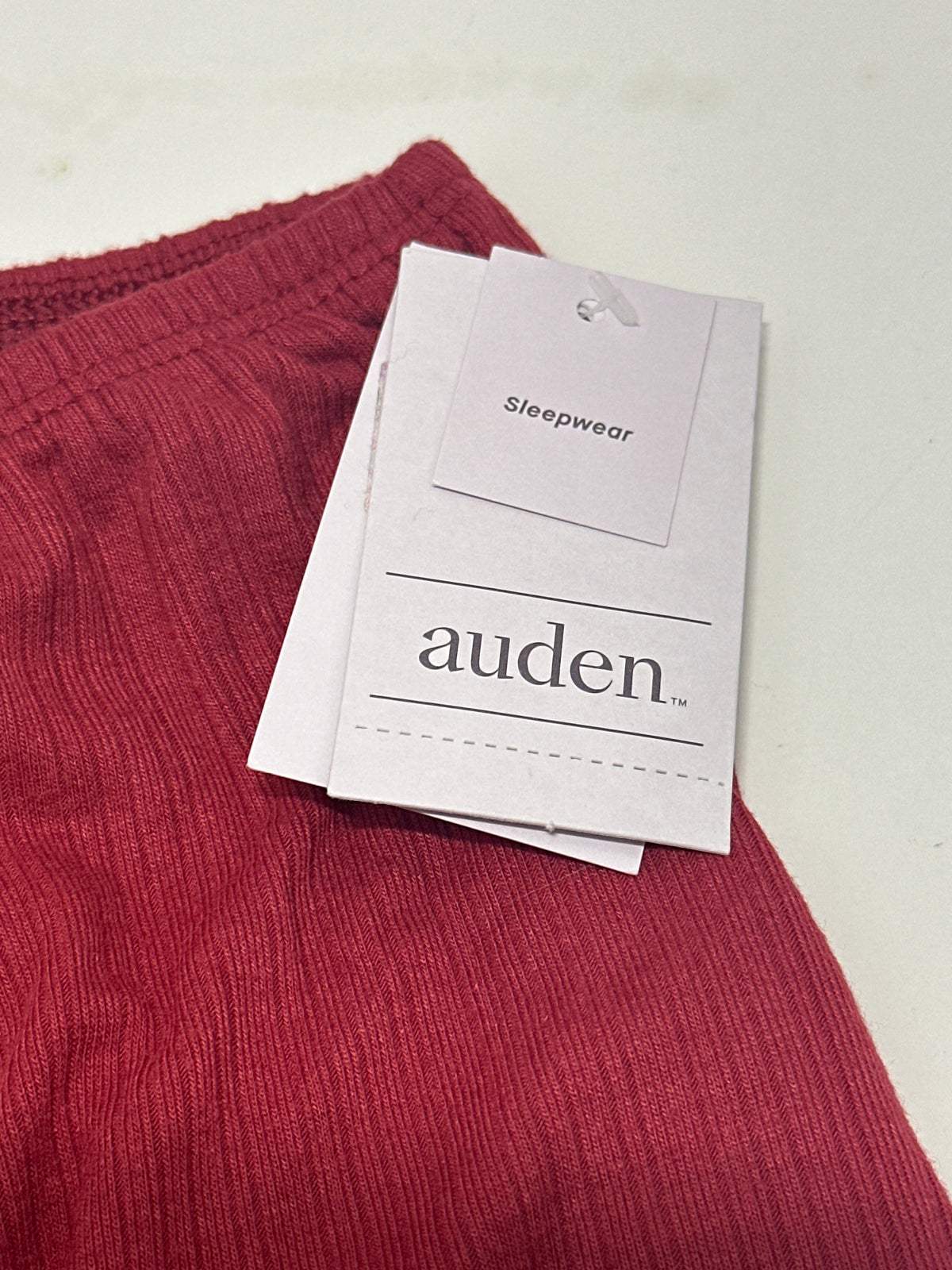 Auden women's red soft ribbed sleepwear pants size XL