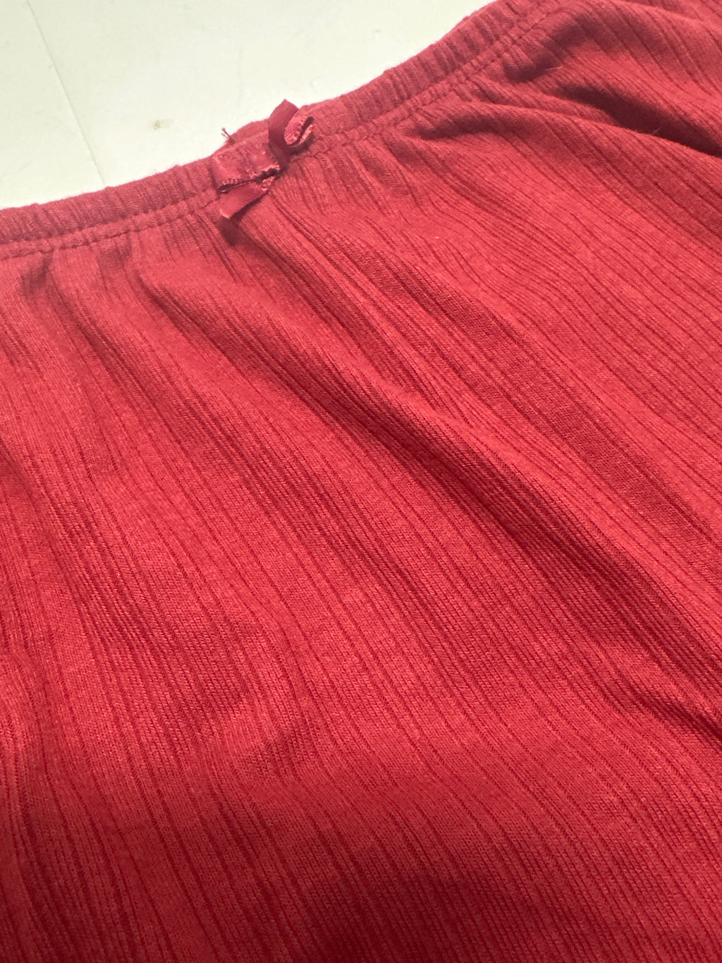 Auden women's red soft ribbed sleepwear pants size XS