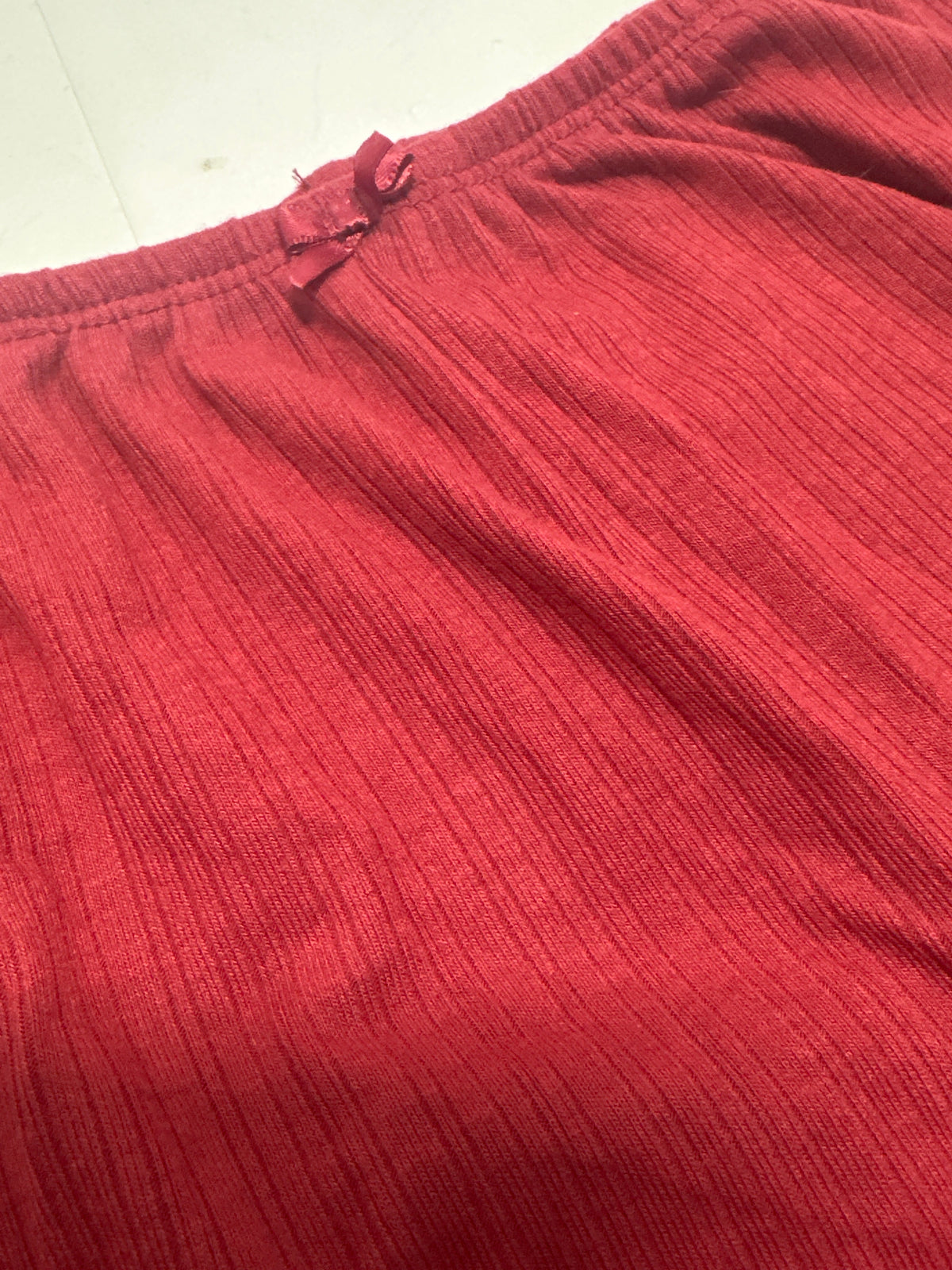 Auden women's red soft ribbed sleepwear pants size XS