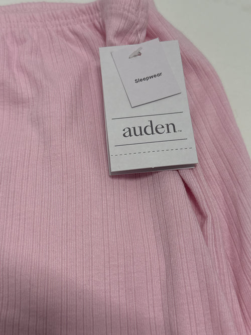 Auden Women's Soft Ribbed Sleep Pants Pink Lounge Pajama Bottoms