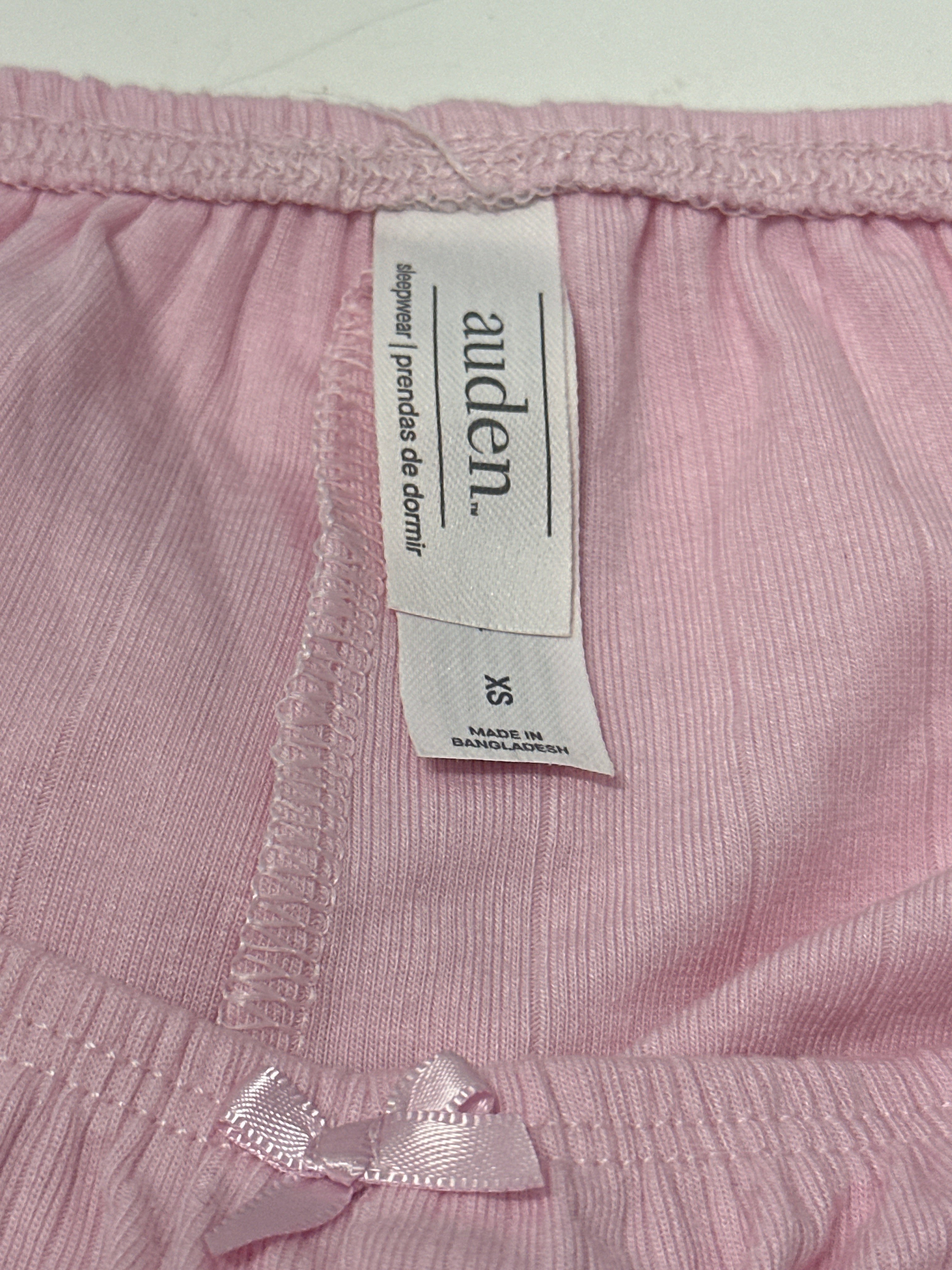 Auden Women's Soft Ribbed Sleep Pants Pink Lounge Pajama Bottoms