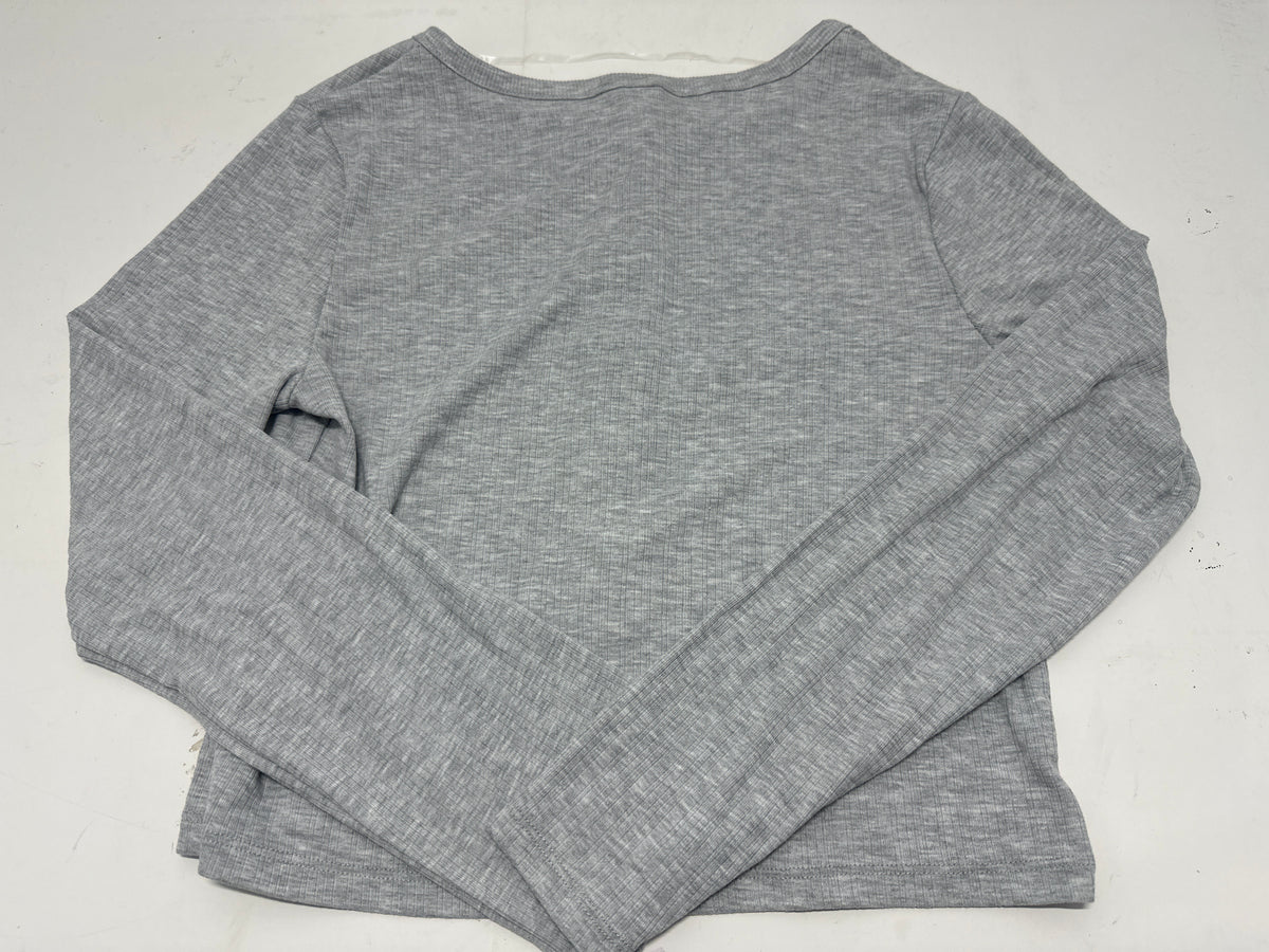 Auden women's gray Henley sleepwear top size S