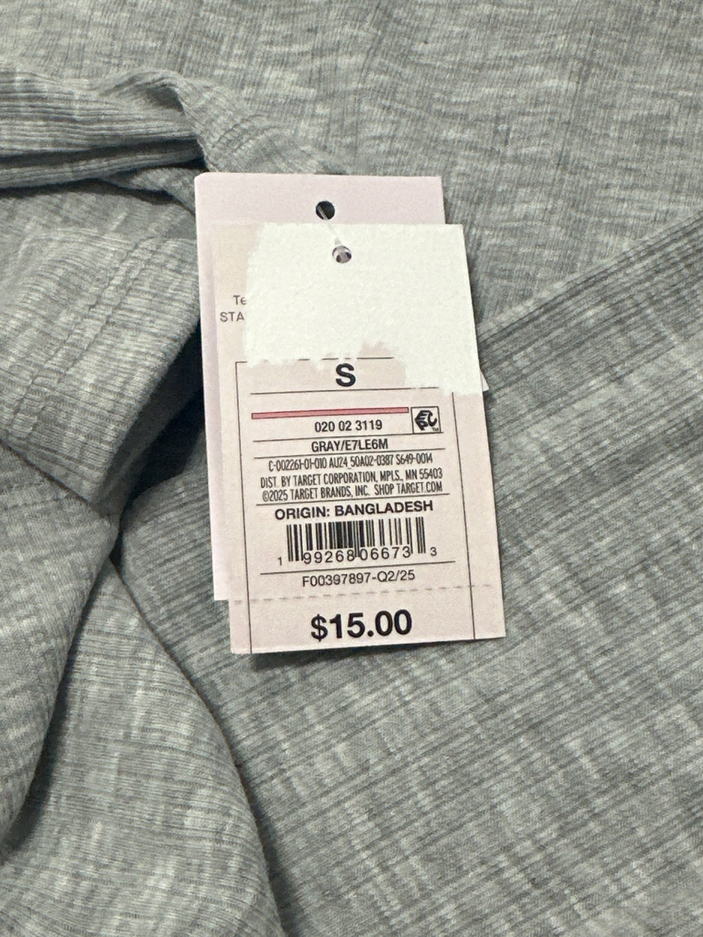 Auden women's gray Henley sleepwear top size S
