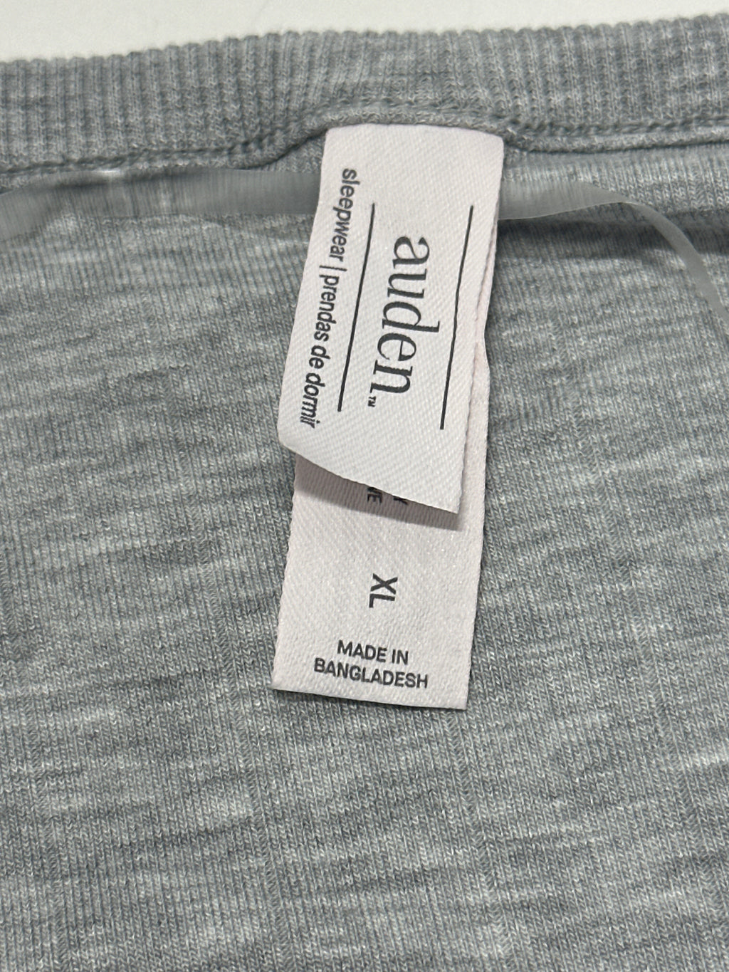 Auden women's gray Henley sleepwear top size XL