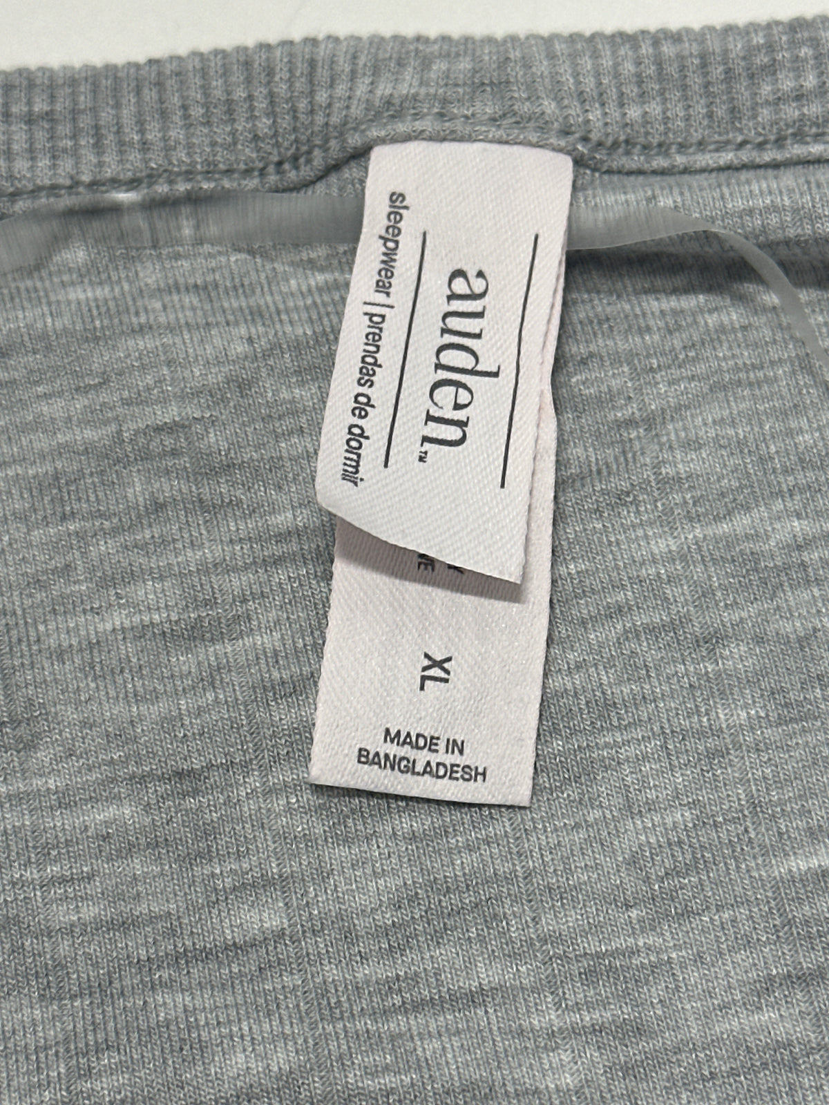 Auden women's gray Henley sleepwear top size XL