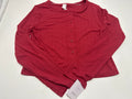 Auden women's red ribbed Henley sleepwear top size M photo 1