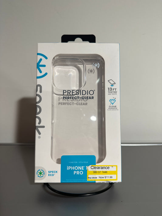 Speck Presidio® Perfect-Clear Phone Case for iPhone 16 Pro – Clear
