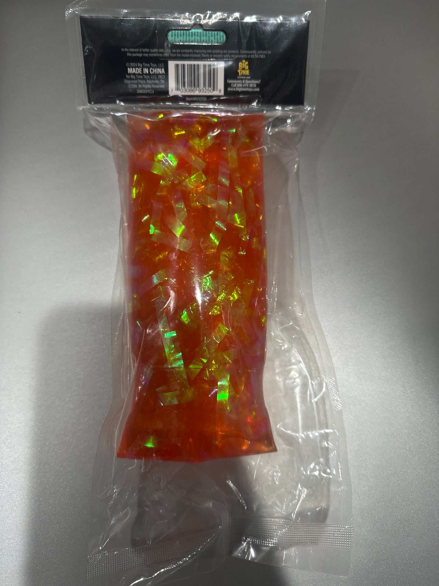 Jumbo Water Tube Fidget Toy - Orange