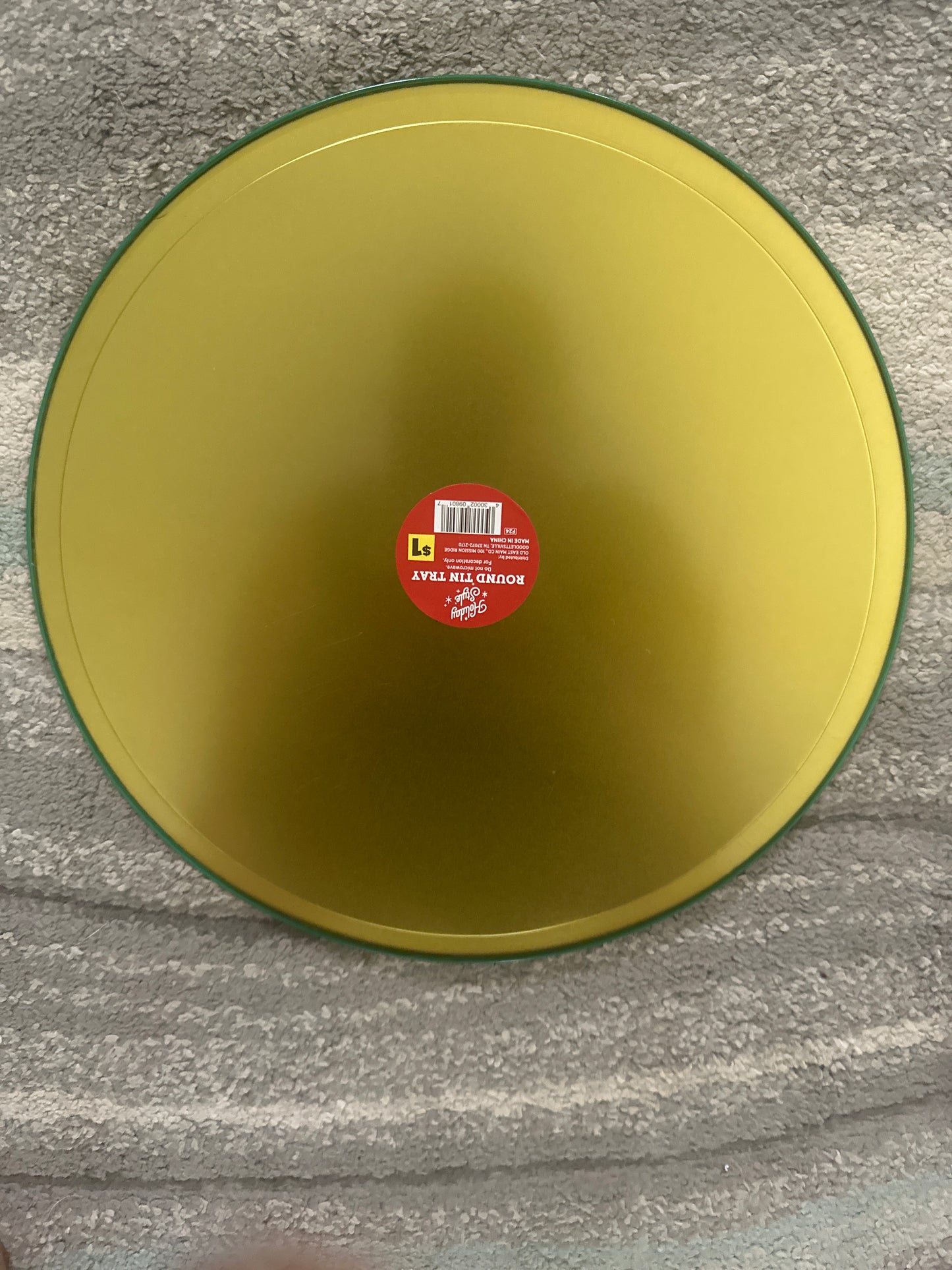 Green “Merry Christmas” serving tray