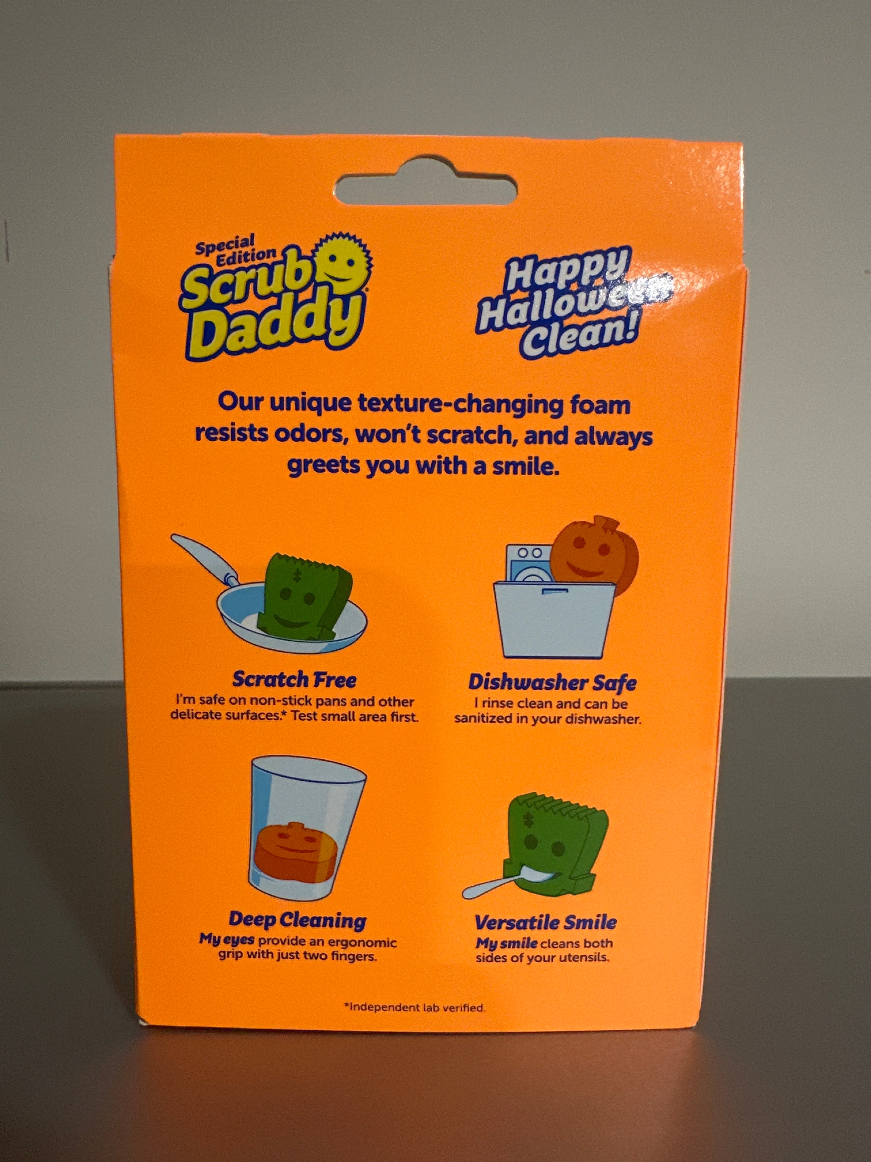 Scrub Daddy Halloween Pumpkin FlexTexture Scrubber Orange Sponge