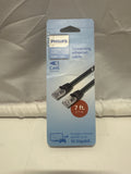 Philips Cat6 Streaming Ethernet Network Cable 7 Ft 10 Gigabit Black SWR9592B