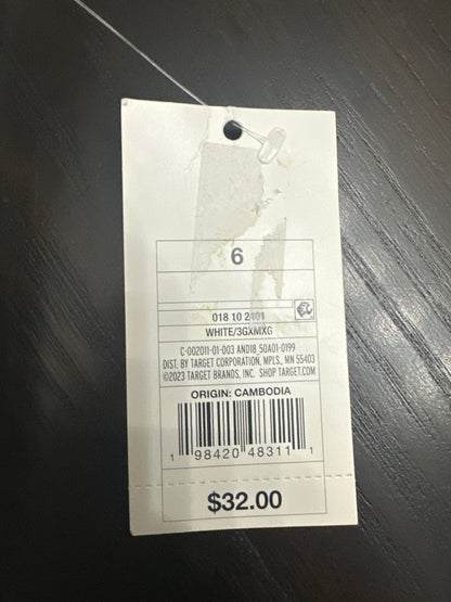 A New Day™ Off-White Linen-Blend Ankle Pants – Women’s Size 6