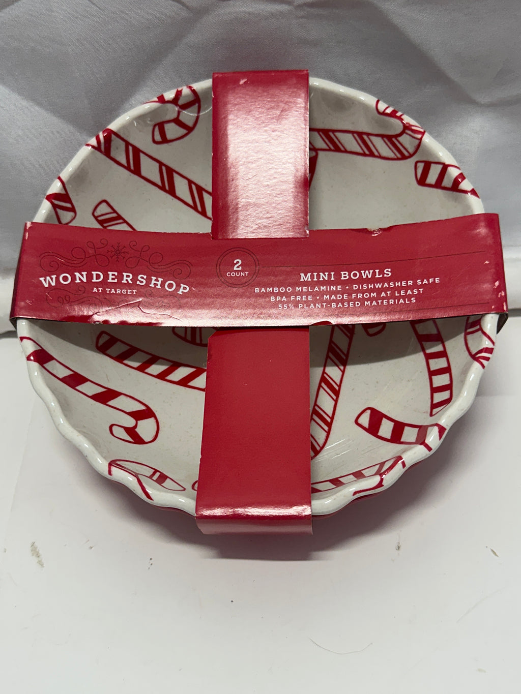 Wondershop candy cane mini bowls set of 2