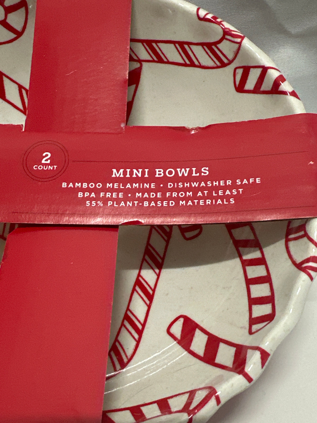 Wondershop candy cane mini bowls set of 2