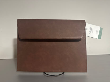 U Brands Vegan Leather Document Holder – 13" × 10" (Brown)