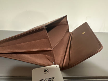 U Brands Vegan Leather Document Holder – 13" × 10" (Brown)
