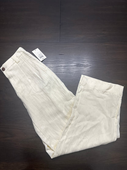 A New Day™ Off-White Linen-Blend Ankle Pants – Women’s Size 4