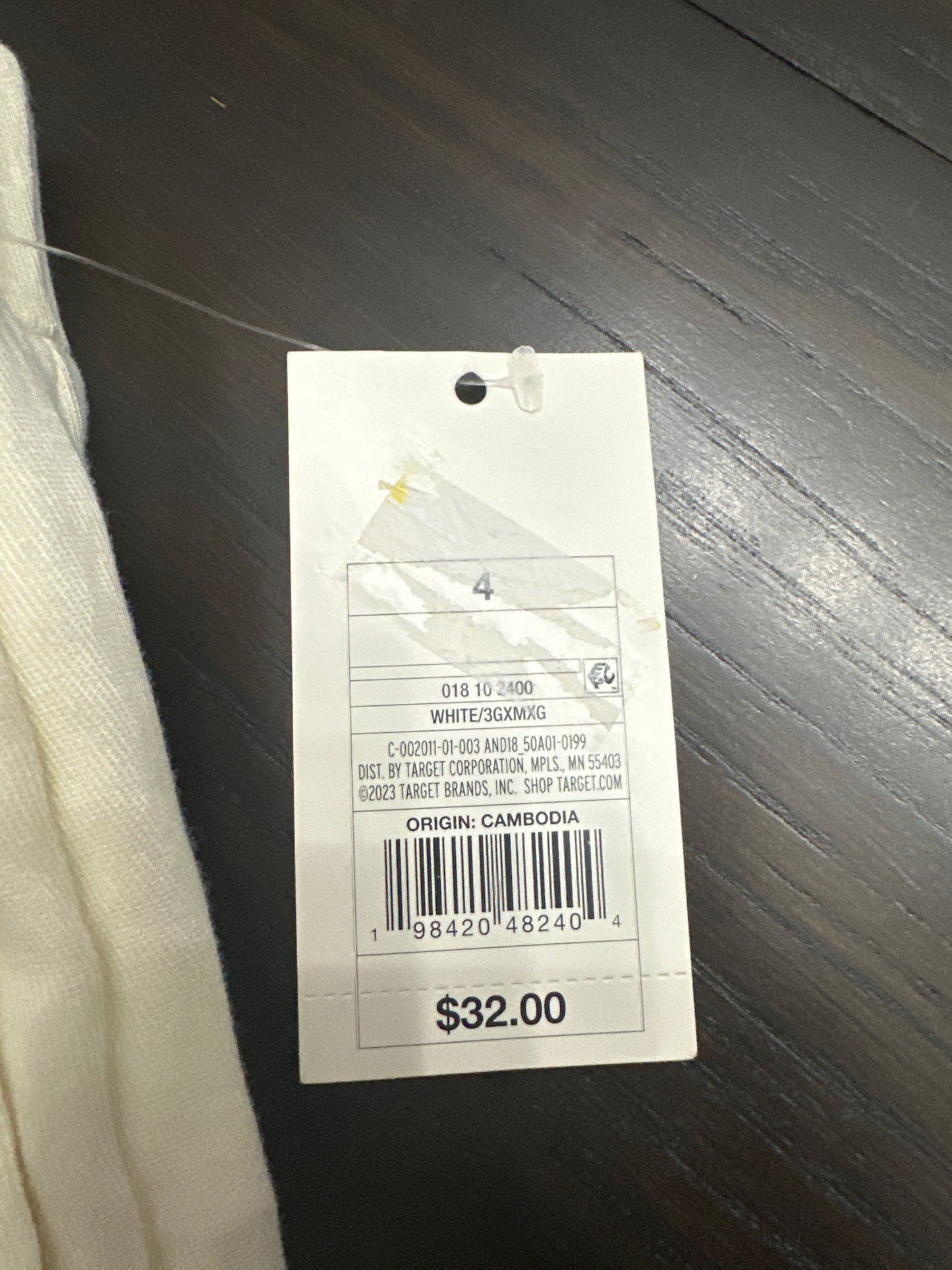 A New Day™ Off-White Linen-Blend Ankle Pants – Women’s Size 4