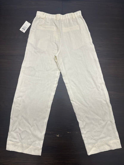 A New Day™ Off-White Linen-Blend Ankle Pants – Women’s Size 4