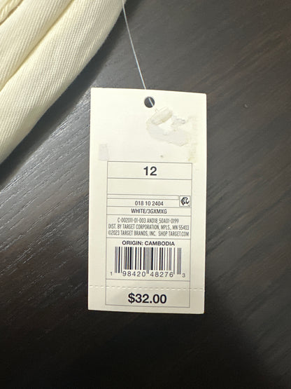 A New Day™ Off-White Linen-Blend Ankle Pants – Women’s Size 12