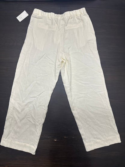A New Day™ Off-White Linen-Blend Ankle Pants – Women’s Size 12