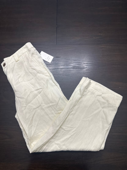 A New Day™ Off-White Linen-Blend Ankle Pants – Women’s Size 10