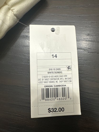 A New Day™ Off-White Linen-Blend Ankle Pants – Women’s Size 14