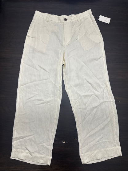 A New Day™ Off-White Linen-Blend Ankle Pants – Women’s Size 14