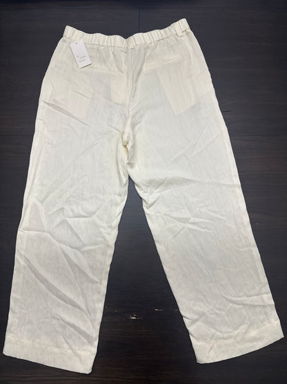 A New Day™ Off-White Linen-Blend Ankle Pants – Women’s Size 14