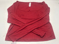Auden women's red ribbed long sleeve sleepwear top size XL photo 1