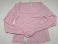 Auden women's pink ribbed long sleeve sleepwear top size XL view 1