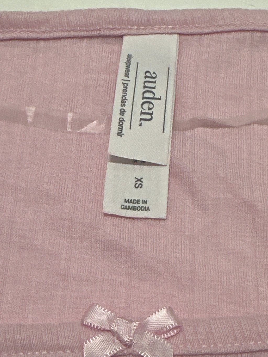 Auden women's pink ribbed long sleeve sleepwear top size XS view 4