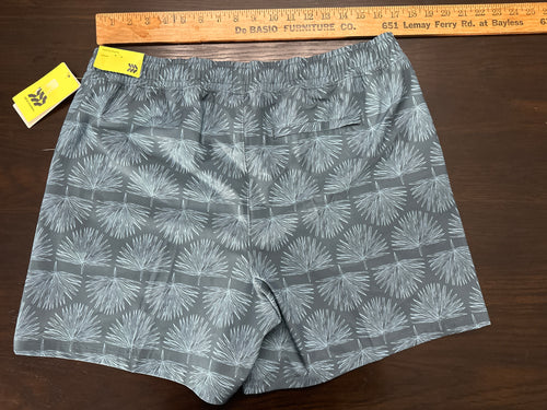 All in Motion Men's Hybrid Shorts 6 Blue Palm Print Large