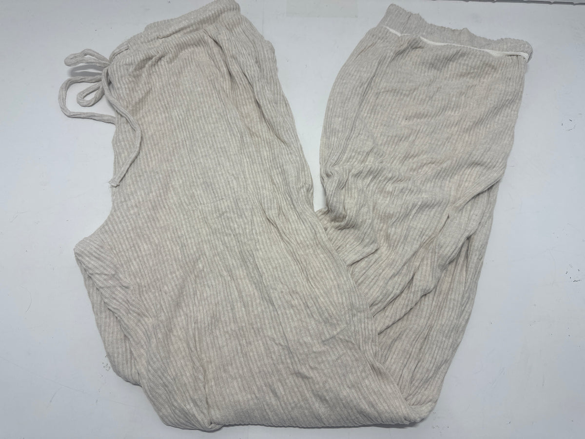 Auden women's ivory cozy ribbed sleepwear pants size S view 1